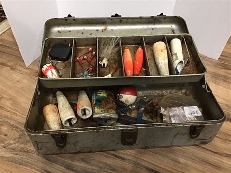 stainless steel tackle box|old metal tackle boxes.